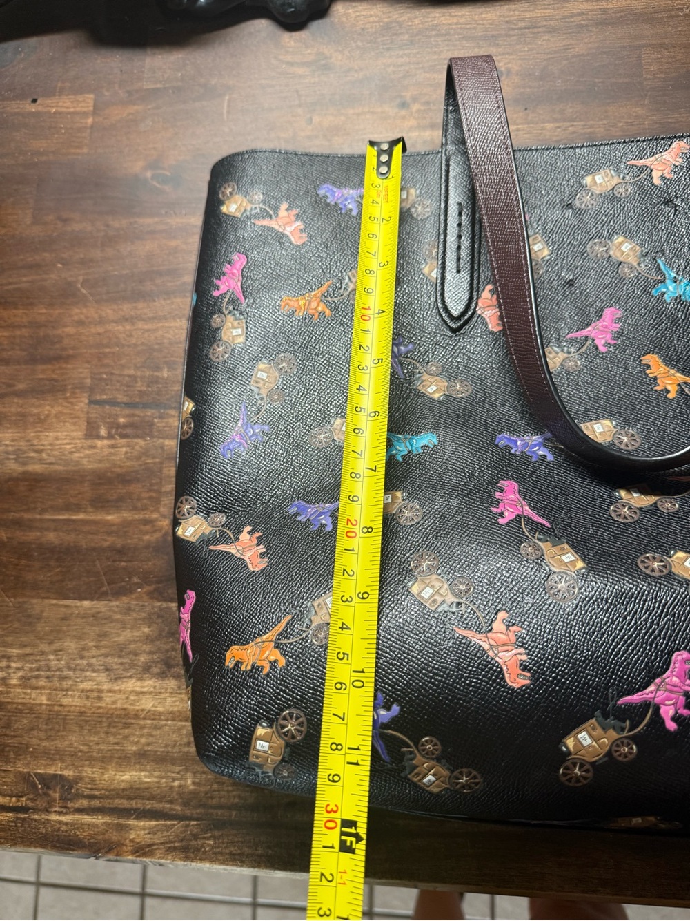 Coach Black Rexy Leather Tote - Picture 9 of 9